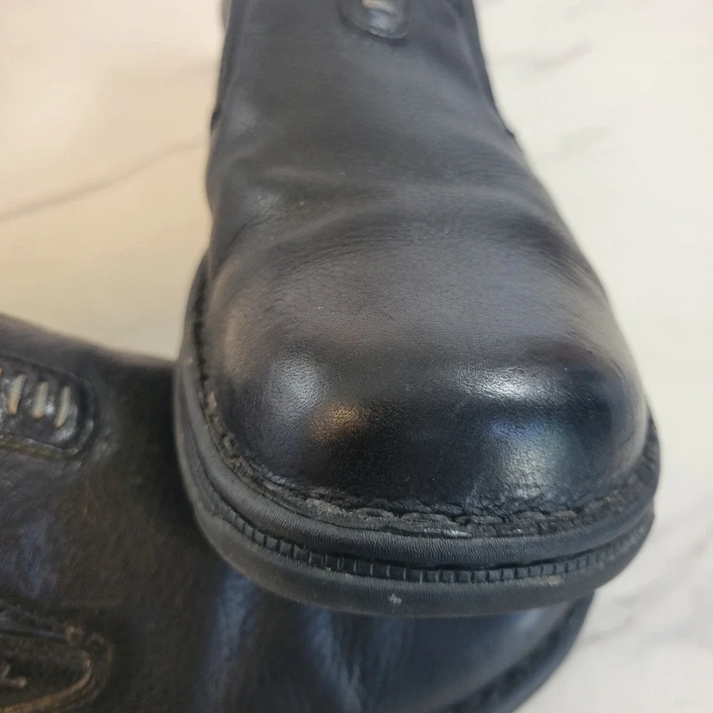 Merrell World Legend Shoes Men's Size 10.5 Black Leather Slip On Pebbled J45053